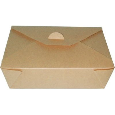Gastro obaly EKO papírová krabička na jídlo 210x150x60mm akce s taškou 26x17x25cm