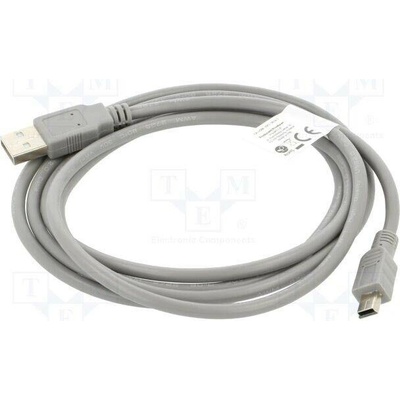 Lanberg CA-USBK-10CC-0018-S USB 2.0, USB A vidlice,USB B mini vidlice, zlacený, 1,8m