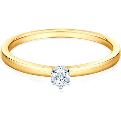 SAVICKI Годежен пръстен Savicki: двуцветно злато, диамант