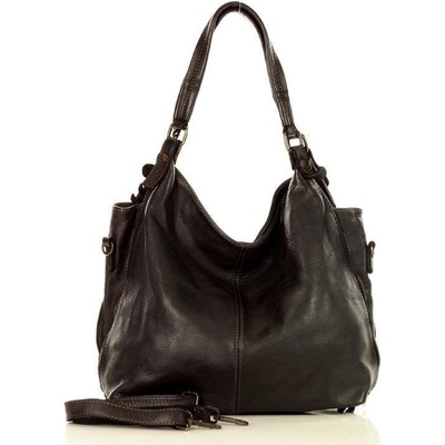 Mazzini Marco kožená shopper kabelka v47a čierna
