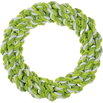 Tatrapet hračka pro psa bavlněný kruh průměr zelenobílé 15 cm