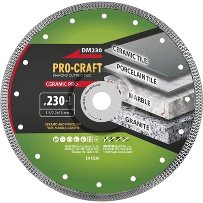 Procraft Diamantový rezný kotúč 230 mm DM230