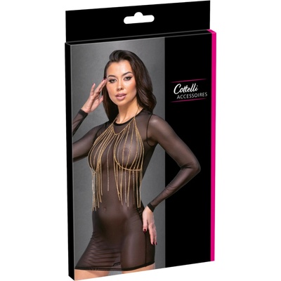 Cottelli Chain Top with Rhinestones 2450526 Golden