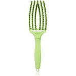 Olivia Garden Fingerbrush Boar & Nylon Четка за коса с влакна от найлон и глиган Dolce Vita Green Pistacchio