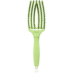 Olivia Garden Fingerbrush Boar & Nylon Четка за коса с влакна от найлон и глиган Dolce Vita Green Pistacchio