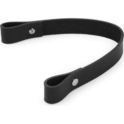 Prima-obchod Kožené ucho na tašku / kabelku šíře 2 cm délka 30 cm, barva 3 černá