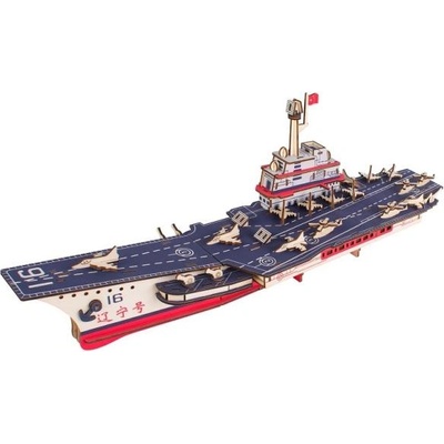 Woodcraft construction kit Woodcraft Дървен 3D пъзел Самолетоносач Liaoning