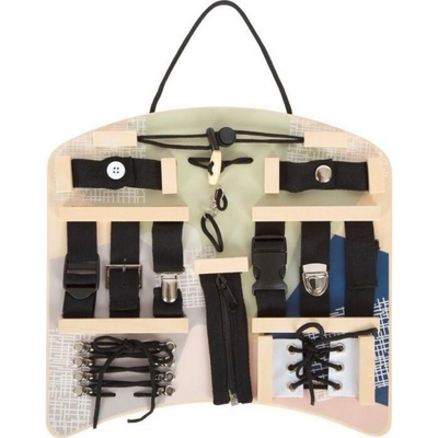 Small Foot Montessori Activity Board zapínanie a zaväzovanie