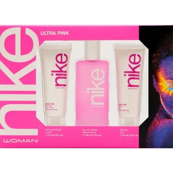 Nike Ultra Pink Woman EDT 100 ml + sprchový gel 75 ml + tělové mléko 75 ml dárková sada