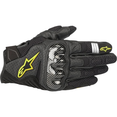 Alpinestars SMX-1 Air V2 Gloves Black/Yellow Fluo S Ръкавици (3570518-155-S)