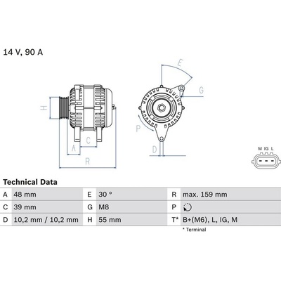 BOSCH 0 986 049 211 generátor (0986049211)