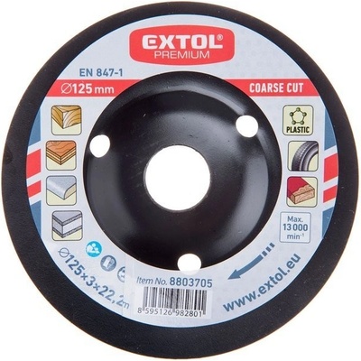 Rašple rotační 125mm Extol Premium - hrubý sek 8803705