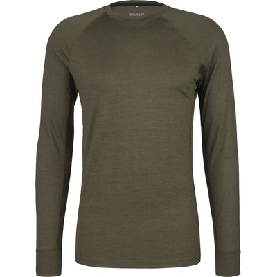 Stoic Мъжко мериносово термобельо Stoic Merino180 BengtSt. L/S Merino base layer - Olive Green - размер XXL (015-2080-0916)