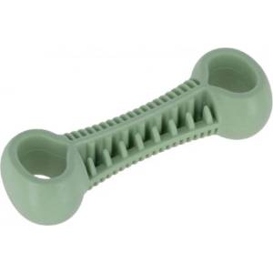 Kerbl Dumbbell - играчка за кучета за апортиране, дъвчене и почистване на зъбите, TPE материал, Зелен, 19 см, Германия - 86243