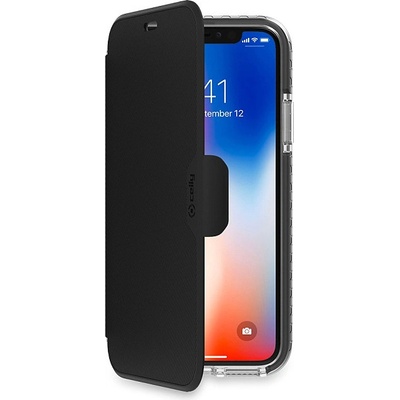 Pouzdro Extra odolné typu kniha CELLY Hexawally Apple iPhone X/Xs, černé – Hledejceny.cz