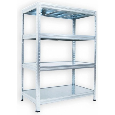 Biedrax Kovový regál do špajze 50 x 90 x 90 cm, pozinkovaný - 4 police pozink