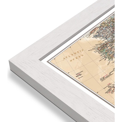 National Geographic Afrika - nástěnná mapa Executive 60 x 80 cm Varianta: mapa v dřevěném rámu, Provedení: Pegi bílý