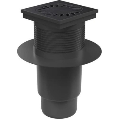 Enpro Vpusť kanalizační spodní D 110 mm límec suchá klapka litinová mřížka černá