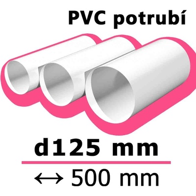Mikawi Okrúhle ventilačné potrubie 125 mm x 500 mm 59-0151