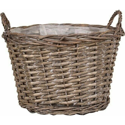 A.H.G. Obal na kvetináč ø 36 cm 25 cm ratan sivý 1-TPC1155-C