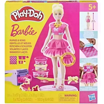 Hasbro Play-Doh: Комплект за моделиране Барби къдрици и панделки (G1361)