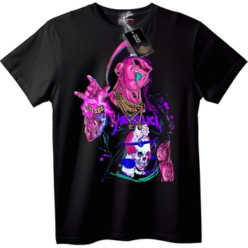 NOONEBRAND Тениска Неонов Metallica Skull - 4XL, White