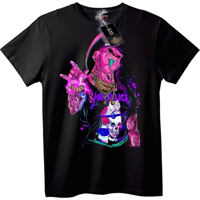 NOONEBRAND Тениска Неонов Metallica Skull - 4XL, White