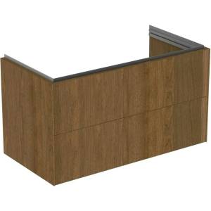 Ideal Standard Atelier Conca стенен долен шкаф, 2 чекмеджета, цвят тъмен орех, 100 см (T4575Y5)