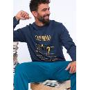 Muydemi 390063 pánské pyžamo dlouhé tm.modré