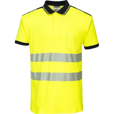 Portwest HI-VIS PW3 T180 Reflexná polokošeľa HV žltá/čierna XL