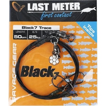 Savage Gear Black7 Trace 0,60mm 25kg 50cm 3ks