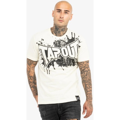 Tapout pánské triko SPLASHED ecru/černé