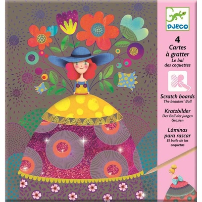 DJECO Комплект скреч картини Djeco - The Beauties Ball (DJ09725)