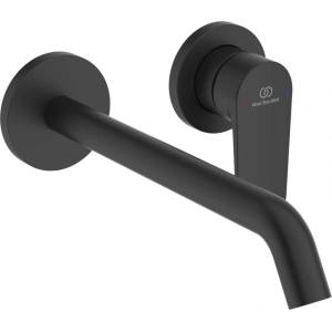 Ideal Standard Cerafine Nuovo - Скрита смесителна батерия за умивалник, монтаж с 2 отвора, копринено черно BD911XG (BD911XG)