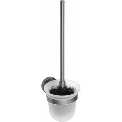 Sapho X Round WC štětka závěsná mléčné sklo gun metal XR303GM