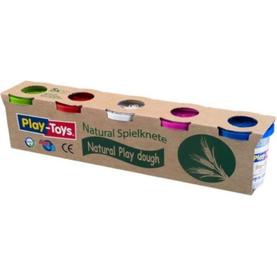 Play-Toys Комплект с моделин Play-Toys - Натурален, 500 g (42027)