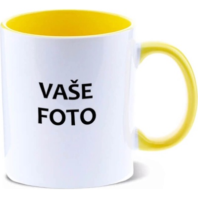 FOTOpošta hrnček s fotkou farebný ŽLTÝ 350 ml