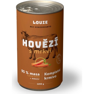 Louie Adult hovädzie s mrkvou 1200 g
