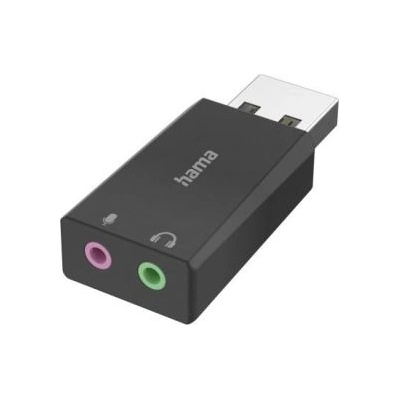Hama Външна звукова карта USB-А, 2 x 3.5 mm аудио жак, стерео (HAMA-200323)
