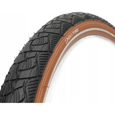 Deli 24x2.125 Čierna Hnedý Bok Reflexný Pásik