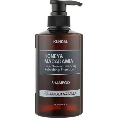 KUNDAL Honey & Macadamia Nature Shampoo - Amber Vanilla - Подхранващ Шампоан 500ml