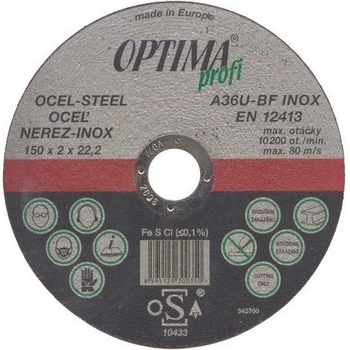 Optima Řezný kotouč profi 125 x 1.0 mm IN12510