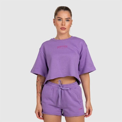 Dámsky crop top Iron Aesthetics Heavy-Terry fialový
