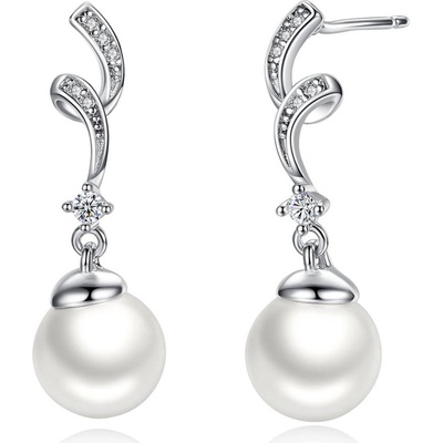 Mabell dámské stříbrné náušnice PEARL CZ221SCE035C45