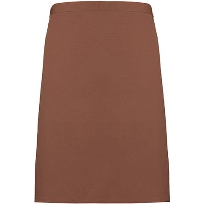 Premier Workwear Pracovná zástera stredne dlhá PR151 Mocha Pantone 7505 70 x 50 cm