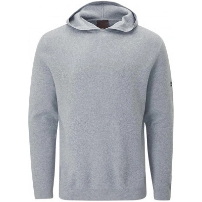 Oscar Jacobson Kennedy light weight Knitted Hoodie šedá