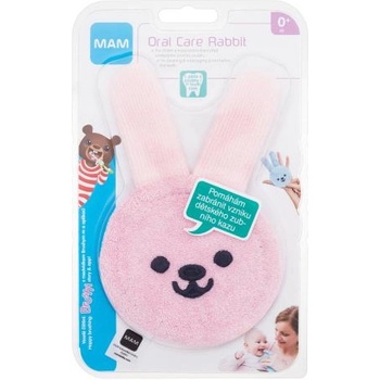 MAM Oral Care Rabbit 0m+ Pink кърпичка за почистване на устата