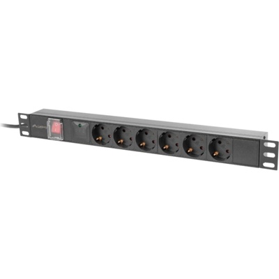 Lanberg 6 Plug 2 m Switch (PDU-06F-0200-BK)