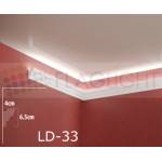  Ld-33 Декоративен профил за скрито led осветление ► 2метра (ld33)