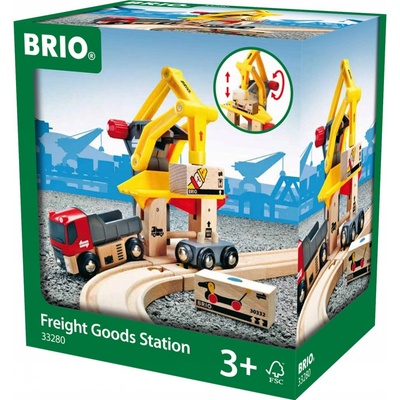 Brio Překladiště s vagónky a nákl. autem